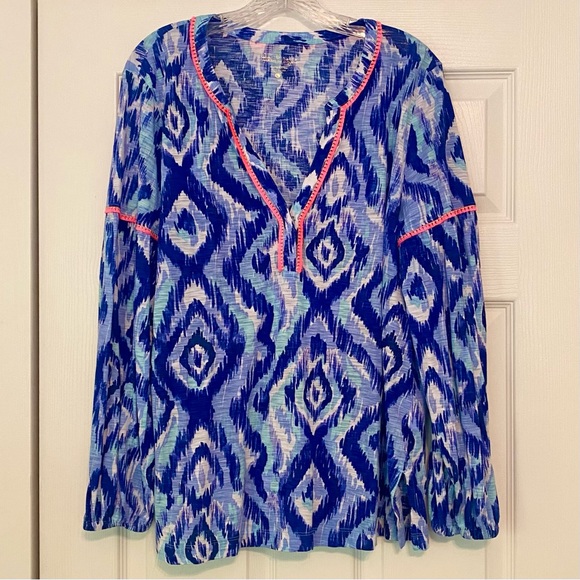 EUC Lilly Pulitzer Kalissa Cotton Knit Tunic Skipped A Beach L - Picture 2 of 15